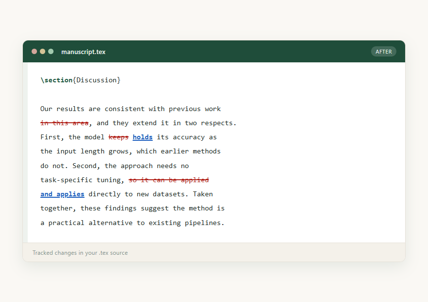 Edited document with tracked changes